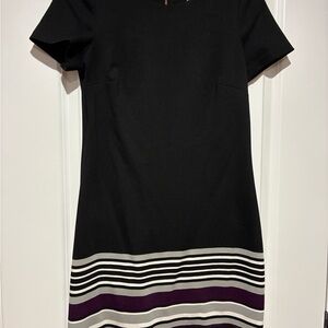 Calvin Klein Black and White Sheath Mini Dress